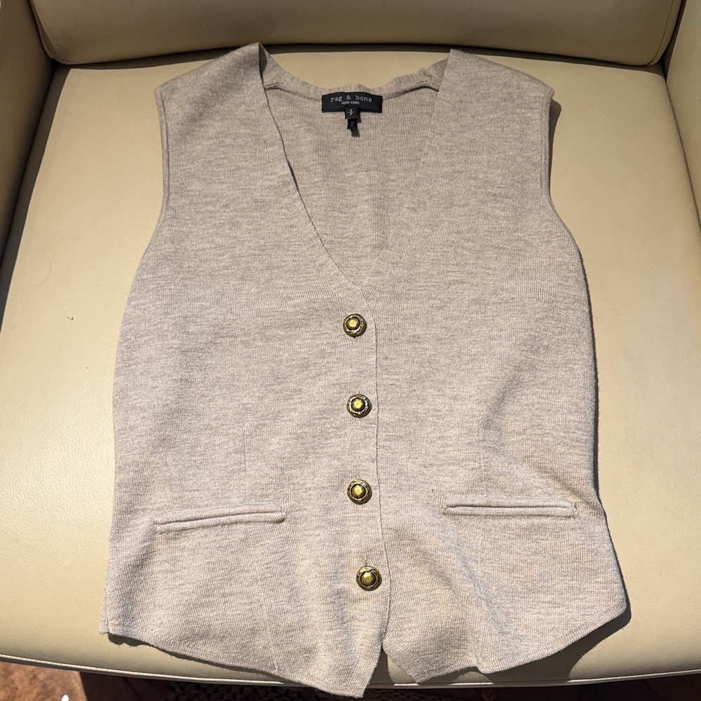 Rag & Bone S EUC Light Gray/neutral Knit Top